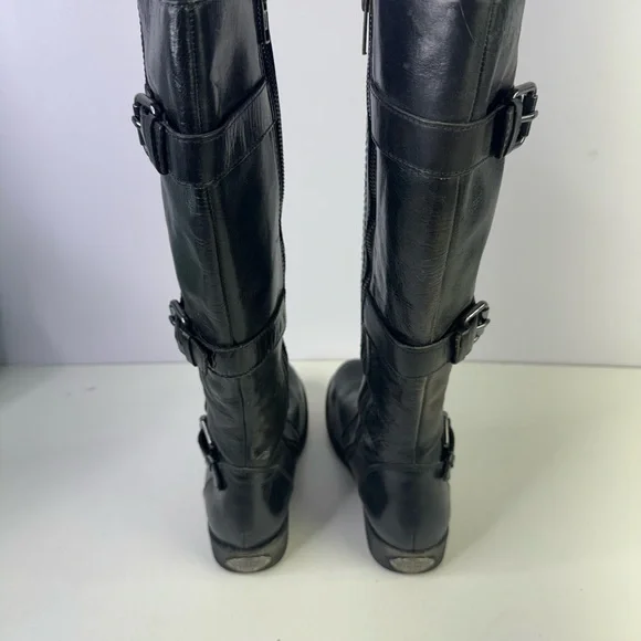 Juicy Couture Leather Moto Combat Riding Boot size 6.5 - Picture 7 of 11